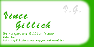 vince gillich business card